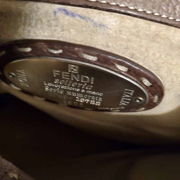 100% Authentic FENDI Brown leather